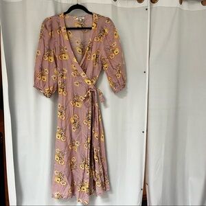 Madewell Linen Wrap Dress